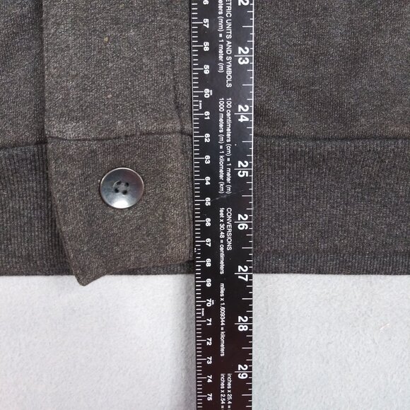 Kenneth Cole Reaction Button Front Cardigan Sweater Mens Large Gray Preppy - Picture 5 of 8